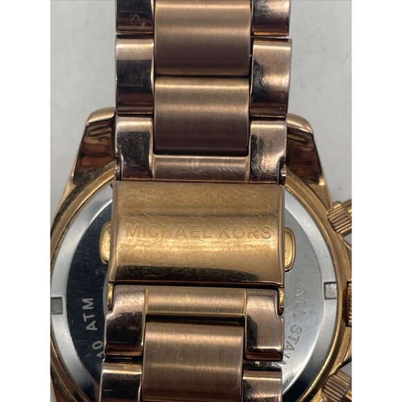 MICHAEL KORS BLAIR WOMENS WATCH MK5263 CHRONOGRAPH STAINLESS STEEL New Battery - Picture 11 of 13